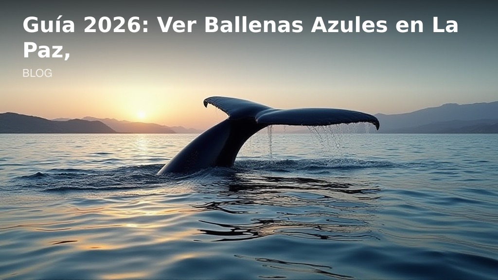 Guía 2026: Ver Ballenas Azules en La Paz, BCS